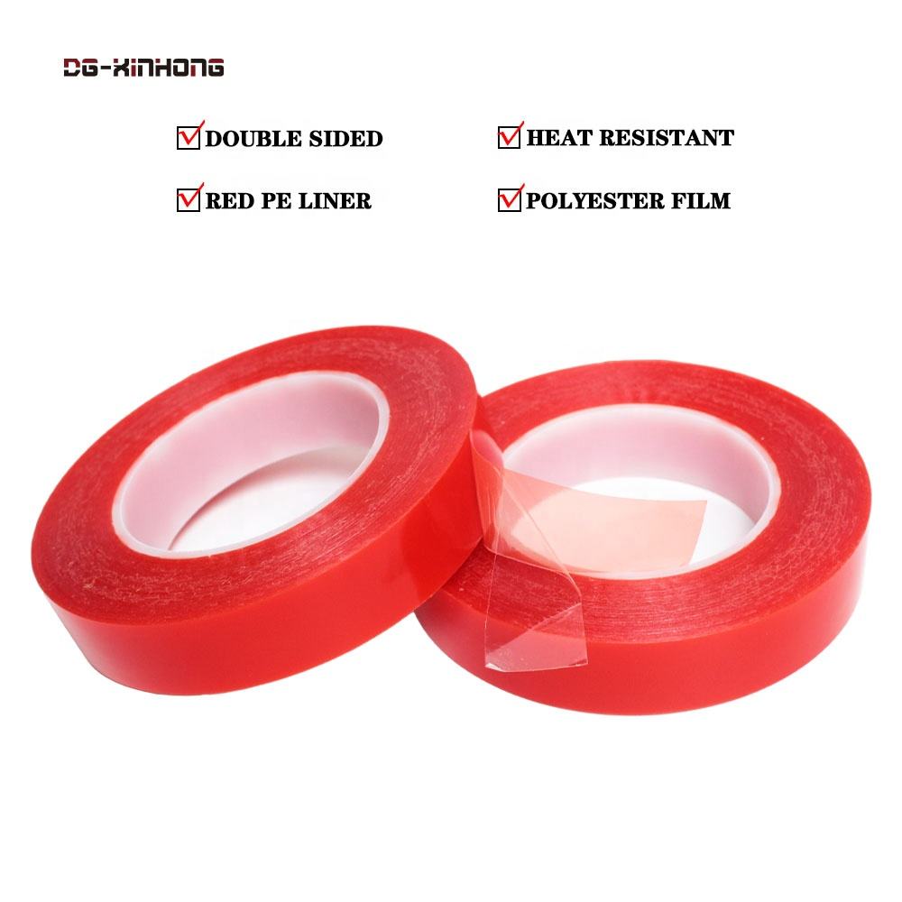 Double Sided PET Tape (Red Liner)